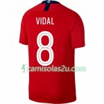 Camisolas de Futebol Chile Arturo Vidal 8 Equipamento Principal Copa América 2019 Manga Curta
